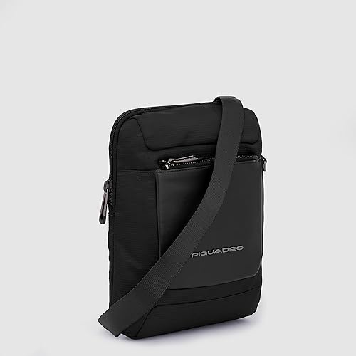 PIQUADRO Macbeth Large Leather and Fabric Bag for iPad 11 Inches