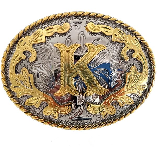 New gold western initial letter Y belt buckle.  All letters in Alphabet availble Belt Buckle Men -Western Cowboy Rodeo Gold Large Alphabet  main image 4