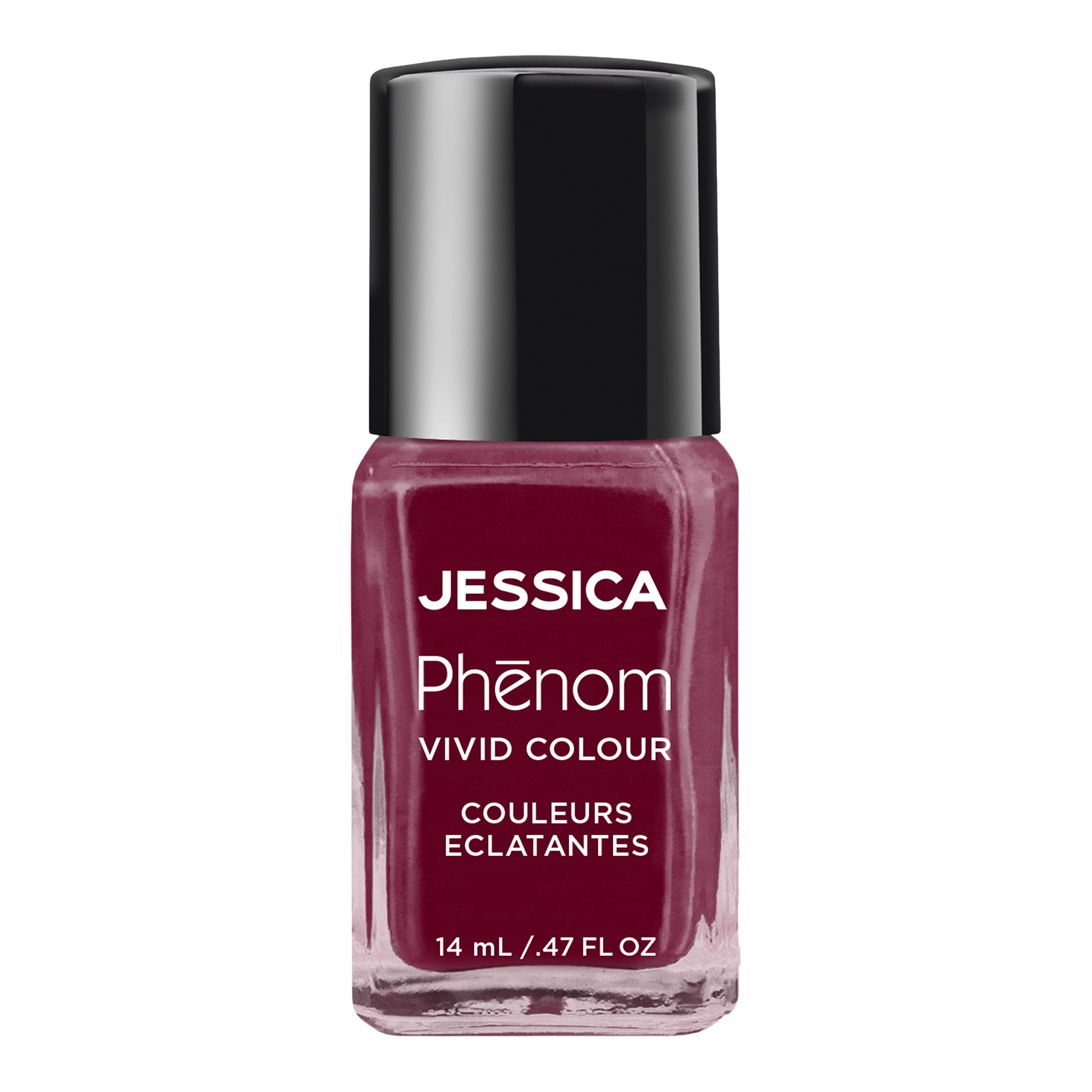 JESSICA | Phenom Vivid Colour Nail Polish | Long-lasting Gel-like Nail Polish without UV Lights coming in vivid & pigmented colours | Maroon Mural | 14 ml