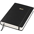 Wykeham's Executive 2025 Daily Journal Planner – Customization Available (Black, 8.5"×5.5")
