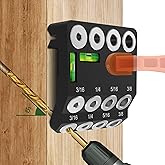ENGYNC 30 45 90 Degree Angled Drill Guide Jig with 2 Torpedo Level, 4 Sizes Portable Drilling Hole Guide Jig for Straight and