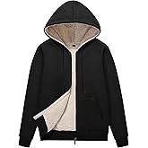 PEHMEA Women's Winter Warm Fleece Jacket Full Zip Sherpa Lined Hoodie Heavyweight Casual Sweatshirt Coat for Women
