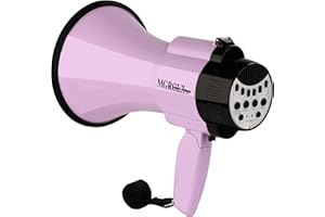 MGROLX 30w Megaphone Bullhorn | Loud Speaker w/ 6 Different Sound Effects | Built-in Bluetooth Mode, Siren and Recording | Voice Changer Function for Outdoor Sports, Party, Kids