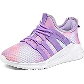 RUNSIDE Girls Tennis Shoes Lightweight Sports Kids Sneakers Lace-up for Running/Walking, Toddler/Little Kid/Big Kid