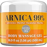 Arnica 35 Arnica Body Massage Gel – Water-Based Cosmetic Massage Gel with Arnica Montana, Fast-Absorbing Lightweight Texture, Non-Greasy Feel, Dermatologically Tested, 16.9 fl oz