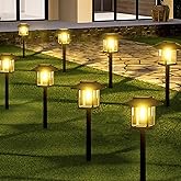 16-Pack Solar Lights Outdoor (Extra-Bright & Smart Auto On/Off), Solar Powered Garden Lights, Waterproof Solar Pathway Lights for Landscape, Path, Yard, Patio, Driveway, Walkway Decor (Warm White)
