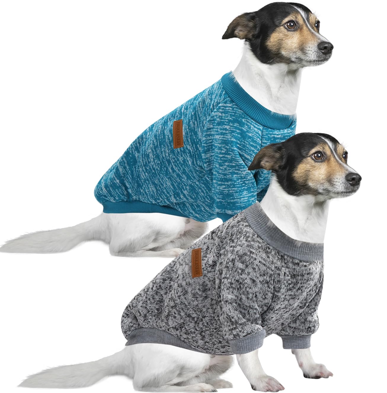 HuaLiSiJi 5XL Dog Hoodies for Large Dogs Jumper Sweatshirt Fleece Inside Soft Cozy Vibrant Colors, Easy On/Off (Blue+Grey, 5XL)