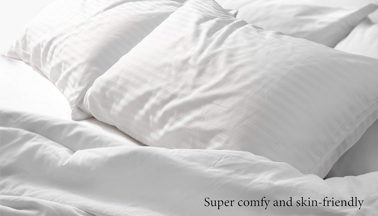 Fairpeak Soft Zippered Pillow Protectors Covers Case (King, 20x36) - 4 Pack, Anti Allergy Hypoallergenic 100% Cotton Sateen Covers, Luxury Hotel Quality: Home & Kitchen