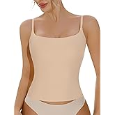 Artdear Women's Square Neck Tank Top Basic Spaghetti Straps Camisole Sexy Summer Cami Crop Tops Air Touch Fabric