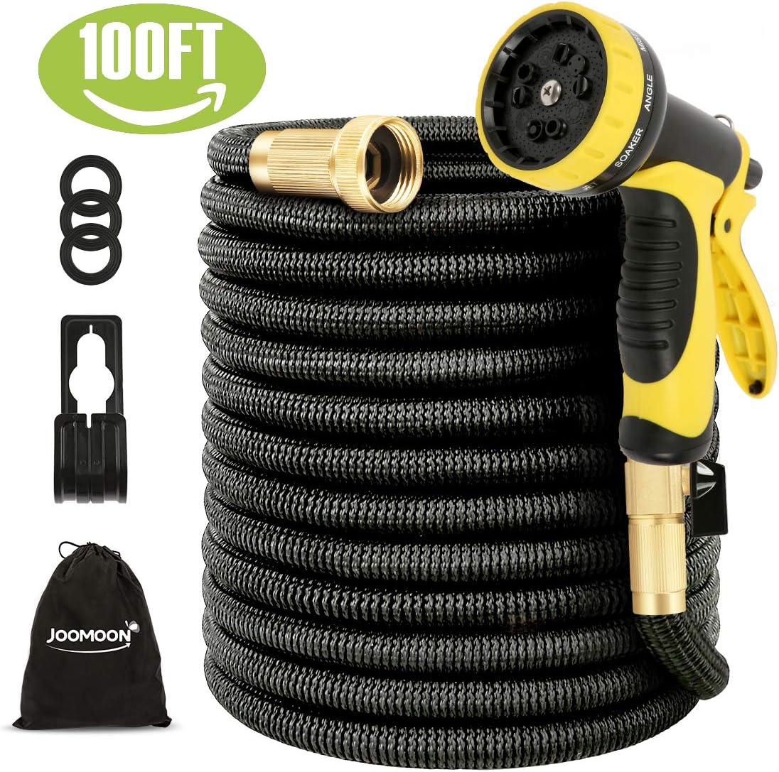 Panda Grip Garden Hose, Expandable Garden Hose, 100ft Water Hose, Lightweight Flexible Triple Extension, 9 Latex Core with 3/4 Solid Brass Fittings, 10 Function Spray Nozzle, Leak Resistant : Garden & Outdoor