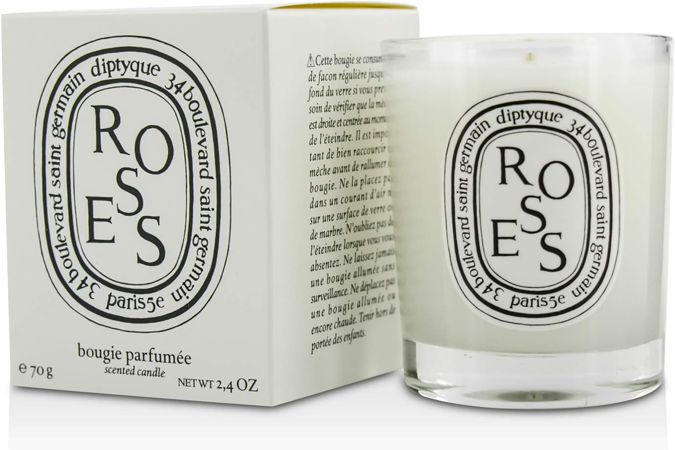 Diptyque 'Roses' Scented Candle 2.4 oz Amazon.co.uk Lighting