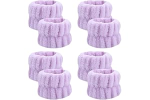 Xinwoxun 8 Pcs Women Face Wash Wristbands Microfiber Wrist Washband Spa Washband Wrist Towels for Washing Face, Prevent Water Running Down The Arms