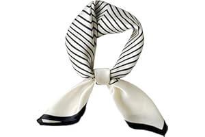 Konblimc 100% Pure Mulberry Silk Scarfs Neck Scarf for Women Medium Square Scarf Neckerchief Girl Silk Hair Scarf 27" x 27"