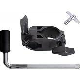 Roland 1.5 Inch Drum Rack Clamp, L-Rod and Drum Key Bundle | Clamp, L-Rod, Silverline Audio Drum Key