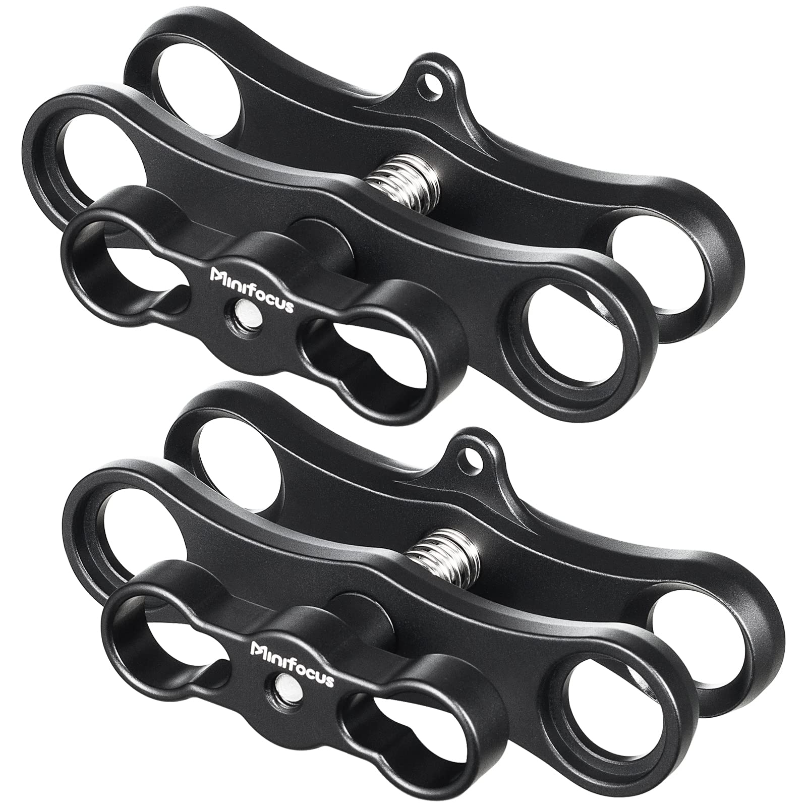 Photo 1 of MINIFOCUS 1" Long Ball Clamp Dual Holder Mount for Underwater Photography Diving Light System, Compatible for GoPro Action Camera Flashlight Arms System(2 PCS)