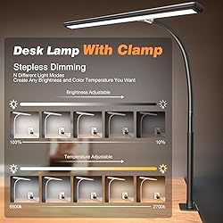 Airlonv LED Desk Lamp for Office Home, Eye-Caring