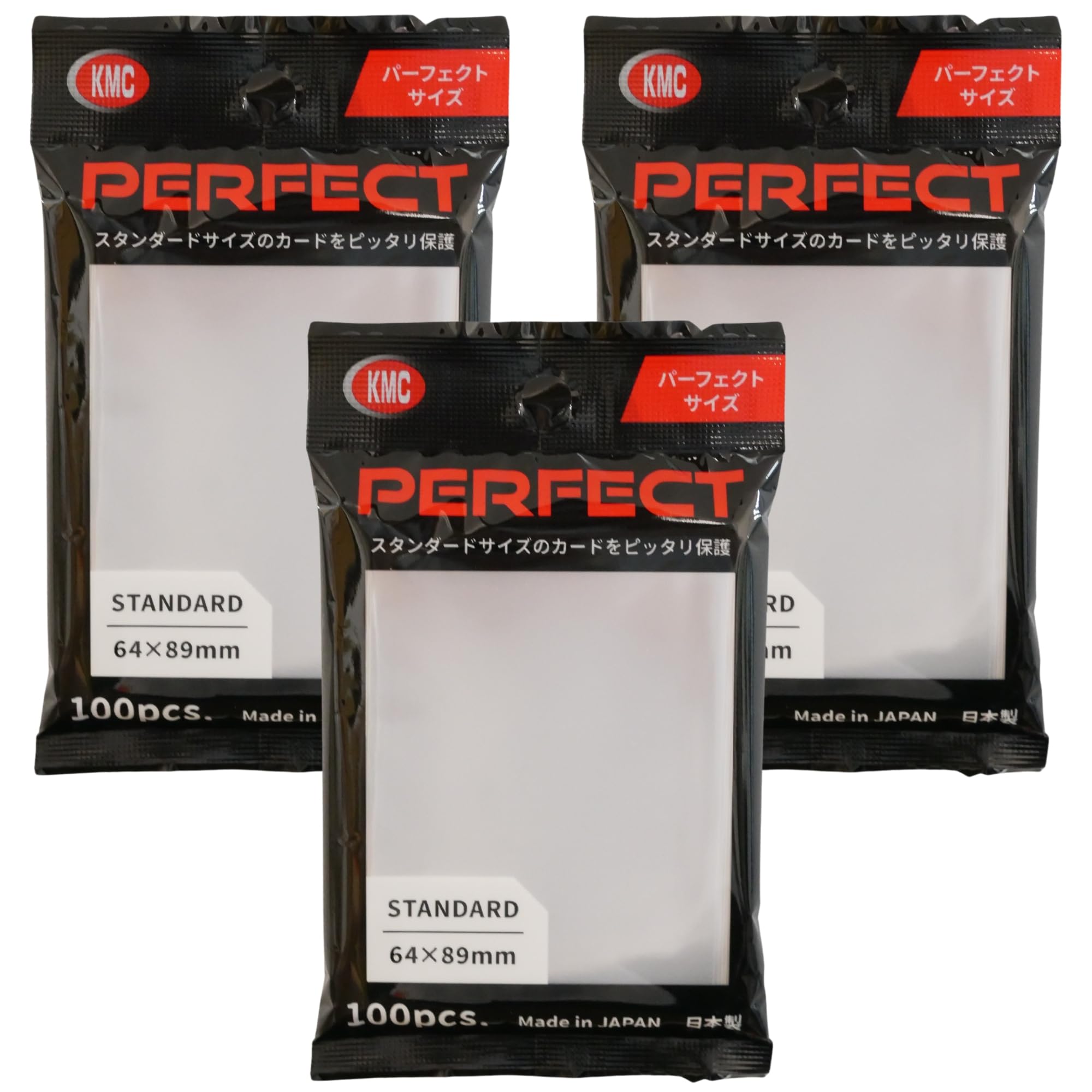 Photo 1 of KMC 100 Pochettes Card Barrier Perfect Size Soft Sleeves, 3 Pack/Total 300 Pochettes [Komainu-Dou Original Package], Clear
