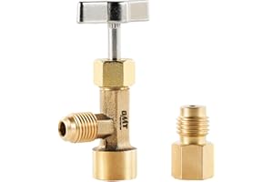 Orion Motor Tech R134a Can Tap, Puncture Style R134a Refrigerant Dispenser with Tank Adapter for 1/4" and 1/2" AC Charging Ho