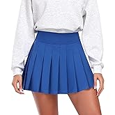 JoyGirl Womens Pleated Skirt with Shorts Tennis Skirt School Uniform Skirts Mini Skater Skirts Skorts with Pockets