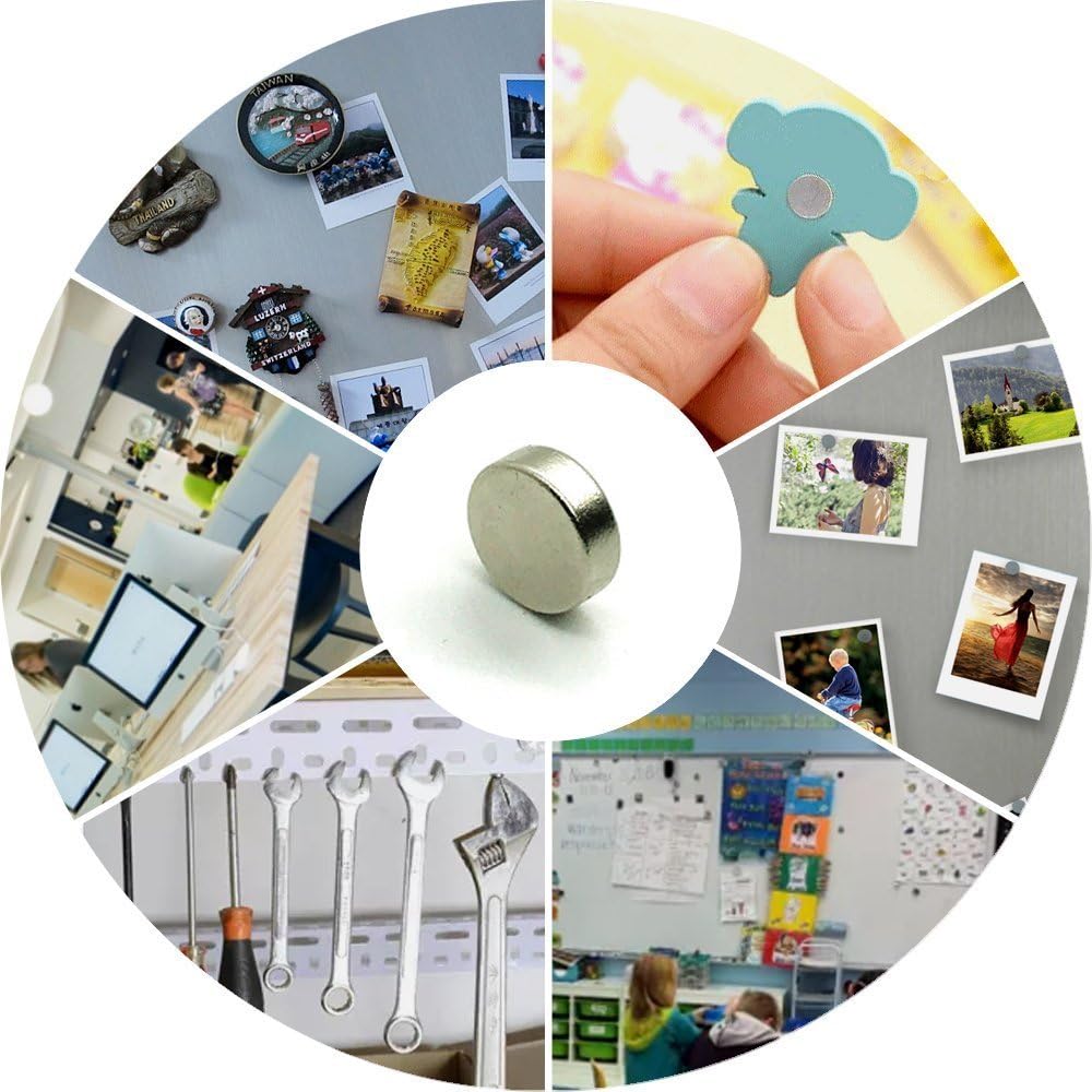 40 Pack Extra Strong Magnets 6mm X 3mm, Neodymium Magnet for White Board Fridge, Pin Board and DIY Picture - Image 4