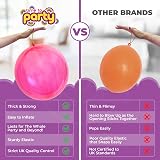 Jaunty Partyware 25 Large Punch Balloons Assorted Colours 12in Easy Inflate view 7
