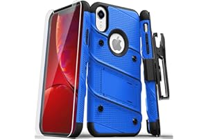 Zizo Bolt Series Compatible with iPhone XR Case Military Grade Drop Tested with Tempered Glass Screen Protector Holster and K