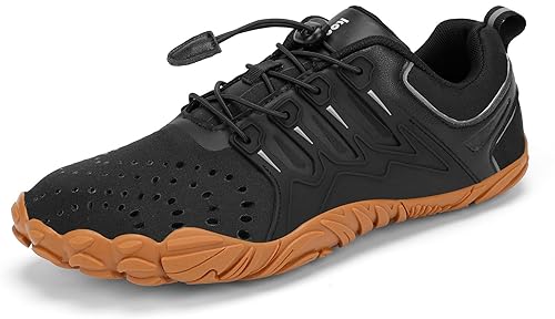 Kricely Men's Minimalist Barefoot Shoes Wide Toe Box Workout Shoes