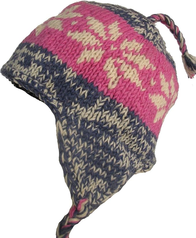 Nepal Craft, HandKnitted 100 Woolen Winter hat with Ear