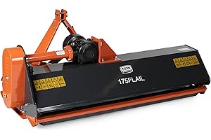 Titan Attachments 3 Point 68in Flail Mower, 40-60 HP Mowing Attachment for Category 1 Tractors and Loaders