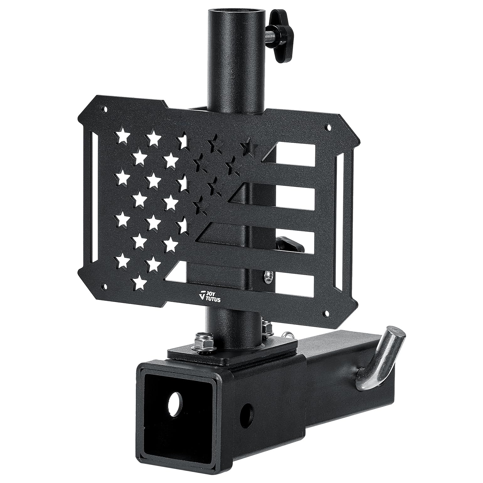 Photo 1 of JOYTUTUS Hitch Flag Pole Holder for Standard 2 Inch Receivers, Fits Truck RV SUV Pickup Camper Trailer Hitch Mount Flagpole Holder with Hitch Receiver