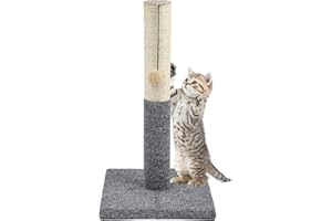 Ahomdoo Cat Scratching Post Cat Scratching Posts for Indoor Cats Natural Sisal Rope Cat Scratchers for Indoor Cats and Hanging Ball Toys