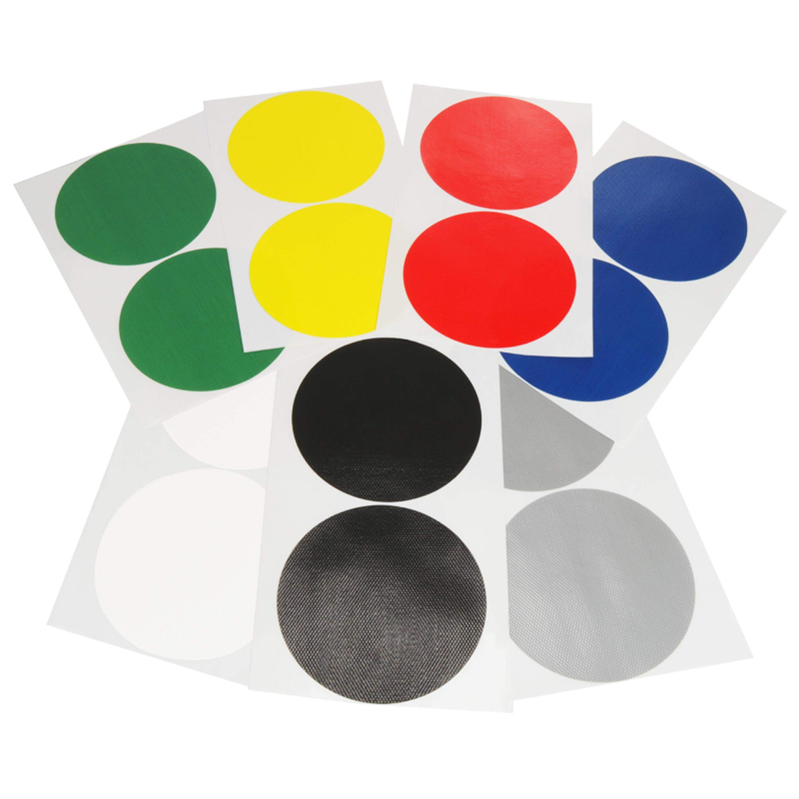Coloured Adhesive Dots, PE-Coated Marking Dots, Choice of Colour, Quantity and Diameter, Colourful Adhesive Dots/Assortment Pack, Diameter 80 mm, Pack of 10
