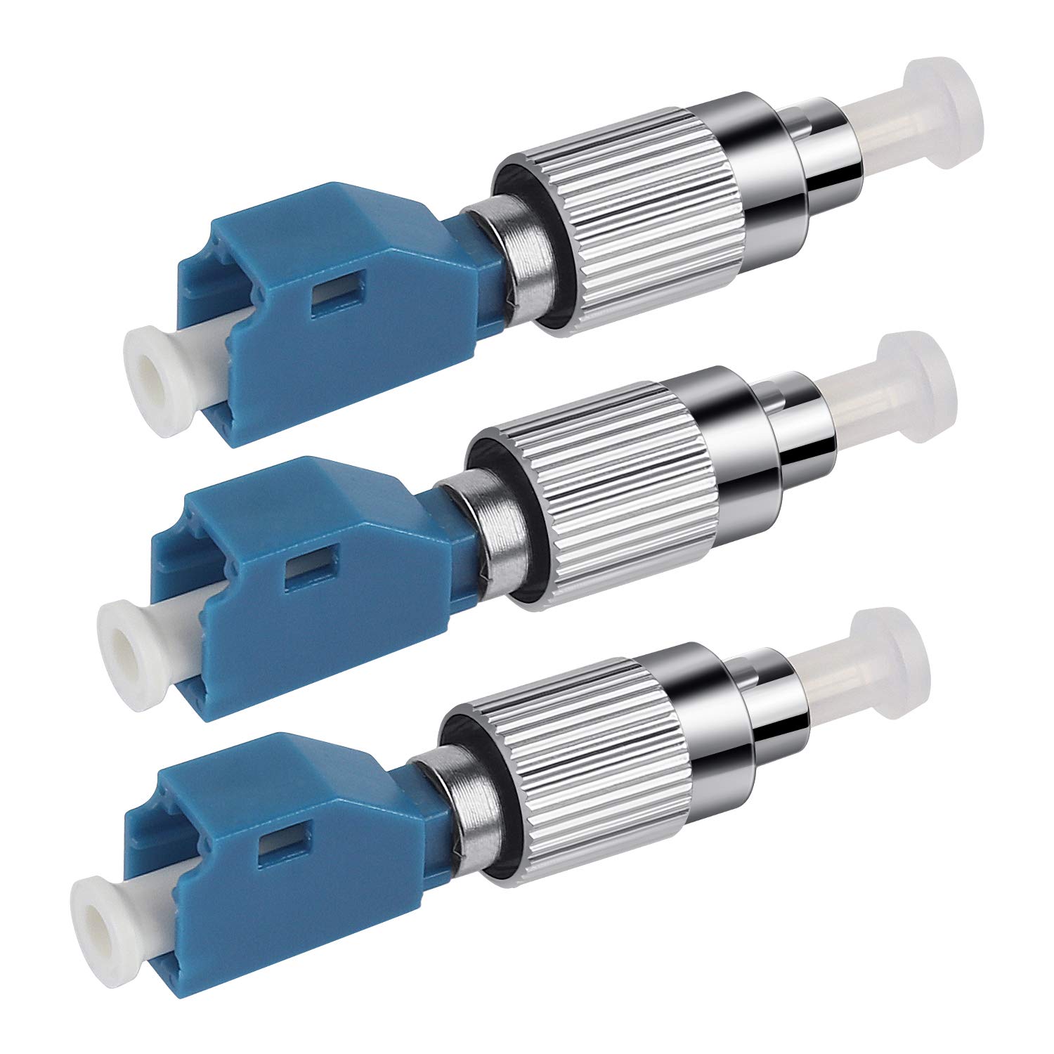 MSDADA 3 Pcs Visual Fault Locator Adapter, Fiber Optic Connector, Single Mode 9/125um FC Male to LC Female Adapter for VFL Connector