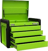 Sealey APPD4G Push-to-Open Topchest 4 Drawer Green Ball-Bearing Tool Chest view 5