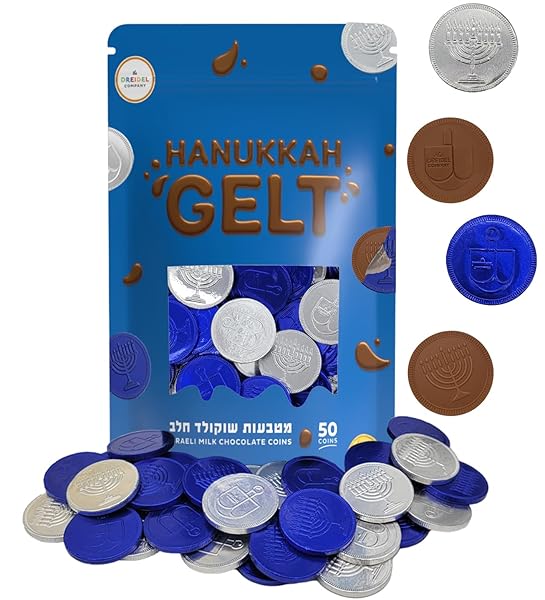 THE DREIDEL COMPANY BLUE & SILVER 50-PACK HANUKKAH...