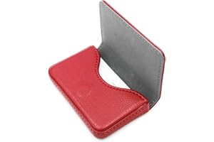 AI-DEE RFID Blocking Wallet - Minimalist Leather Business Credit Card Holder with Magnetic - Red