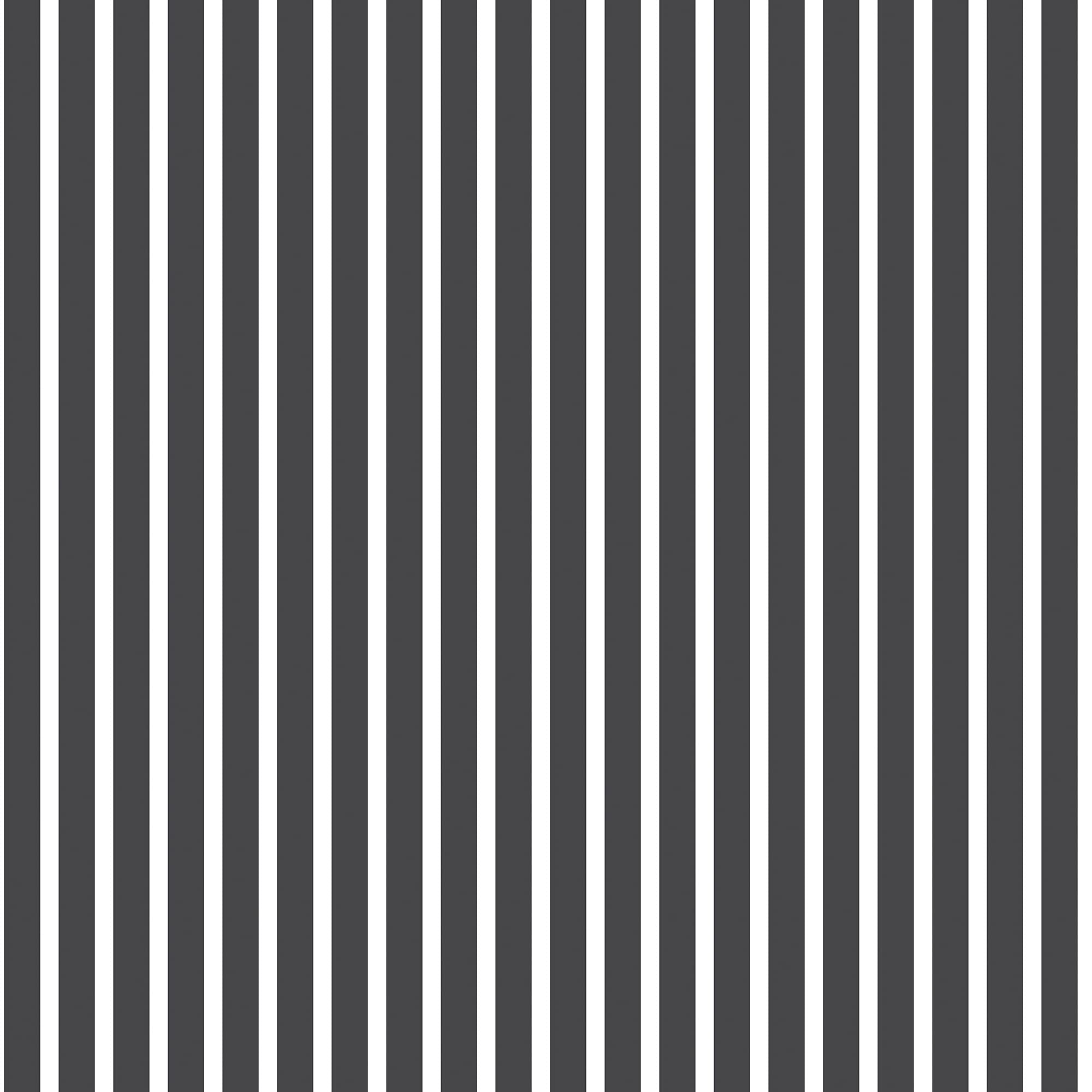 Galerie G67539 Smart Stripes 2, Narrow White Stripes Design Wallpaper, Black/White, 10m x 53cm