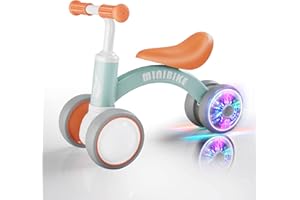 Cawhad Colorful Lighting Baby Balance Bike for 1 Year Old Boy and Girl Gift,10-36 Month Toddler Balance Bike-No Pedal 4 Silence Wheels-Soft Seat First Riding on Toys,First Birthday Gifts.
