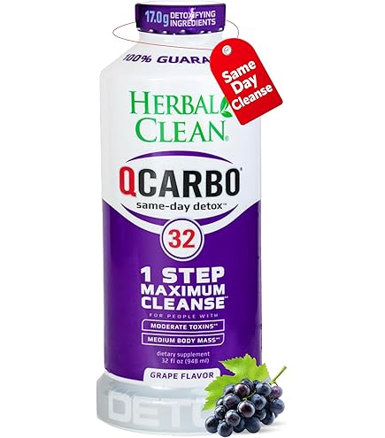 Amazon.com: Herbal Clean Qcarbo32 Same-Day Detox Cleanse Drink (32