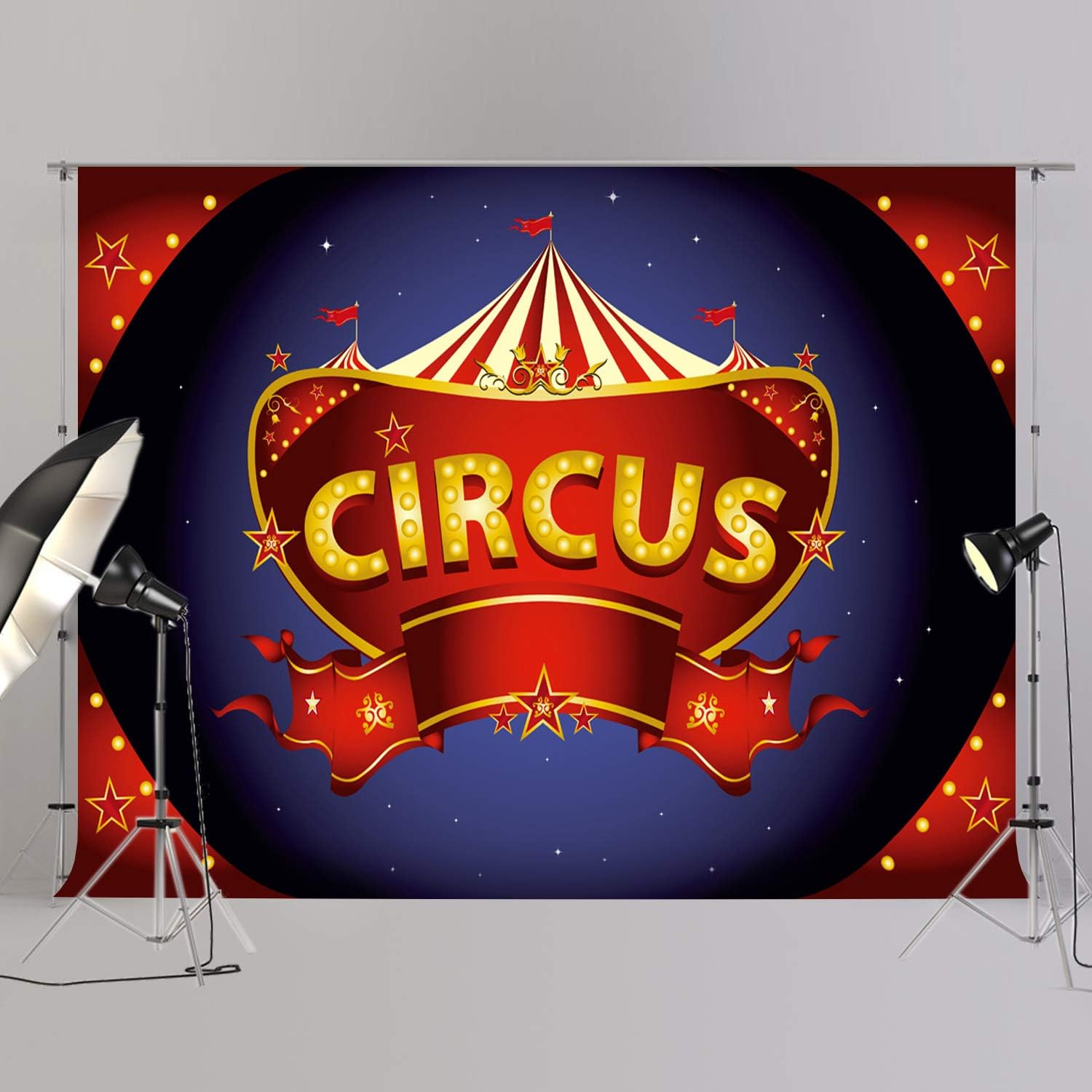 JOYPARK Large Vinyl Photo Backdrop CIRCUS Totem Birthday Photography Background Photobooth