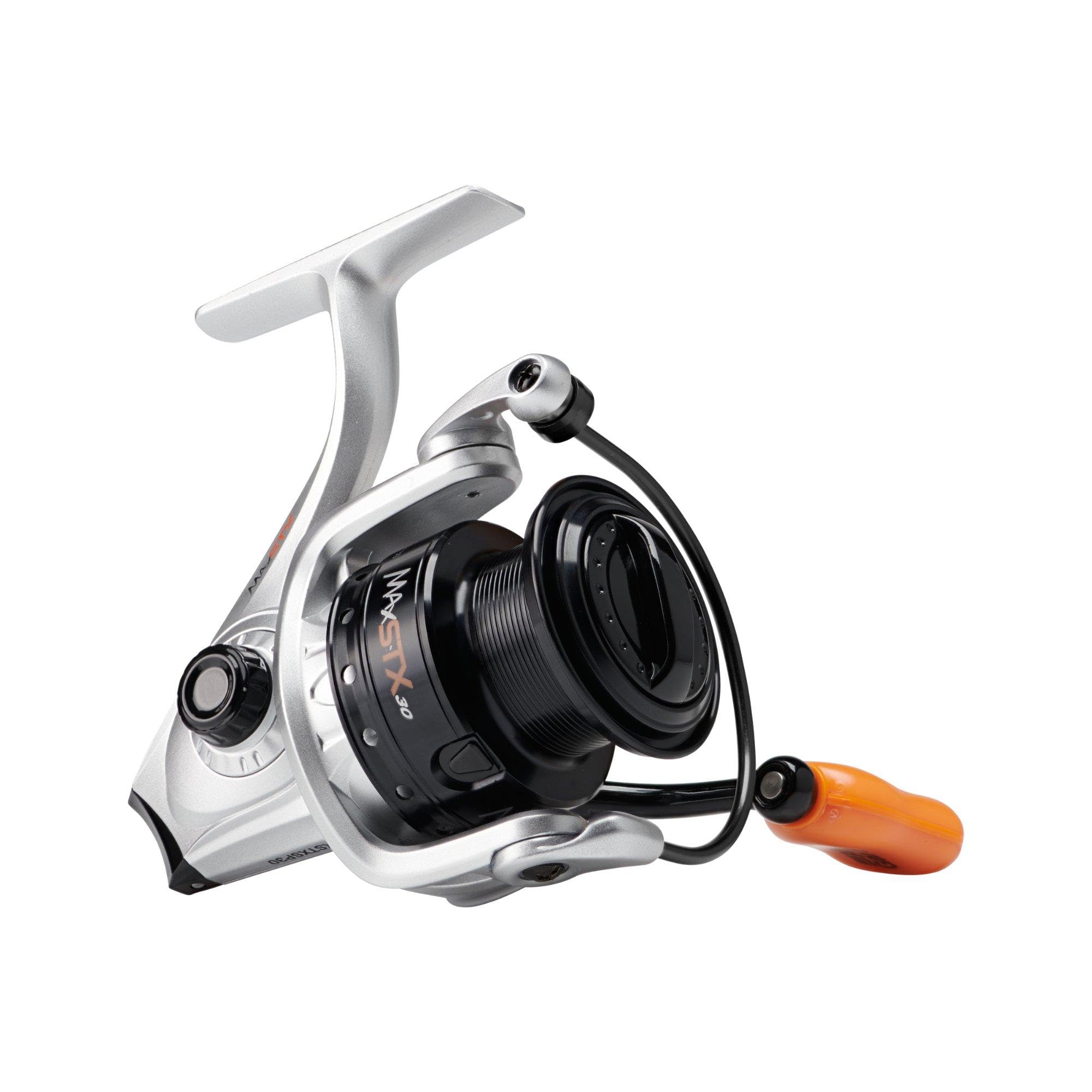 Abu Garcia Max STX Spinning Reel, Fishing Reel, Spinning Reels, Allround Fishing, Unisex, Silver/black/gold., 20 | Left Hand/Right Hand