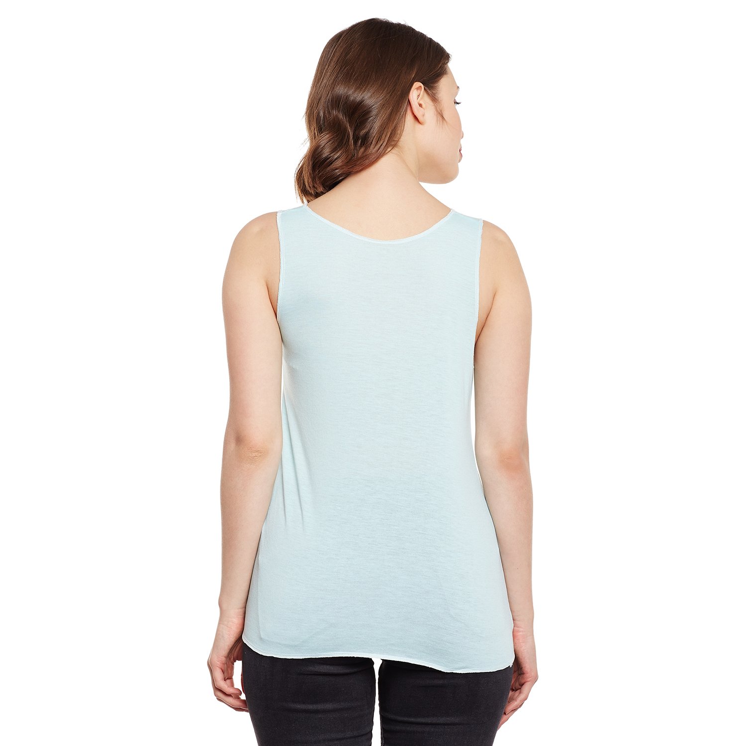 vimal graphic printed pink and green tank tops for women(pack of 2)