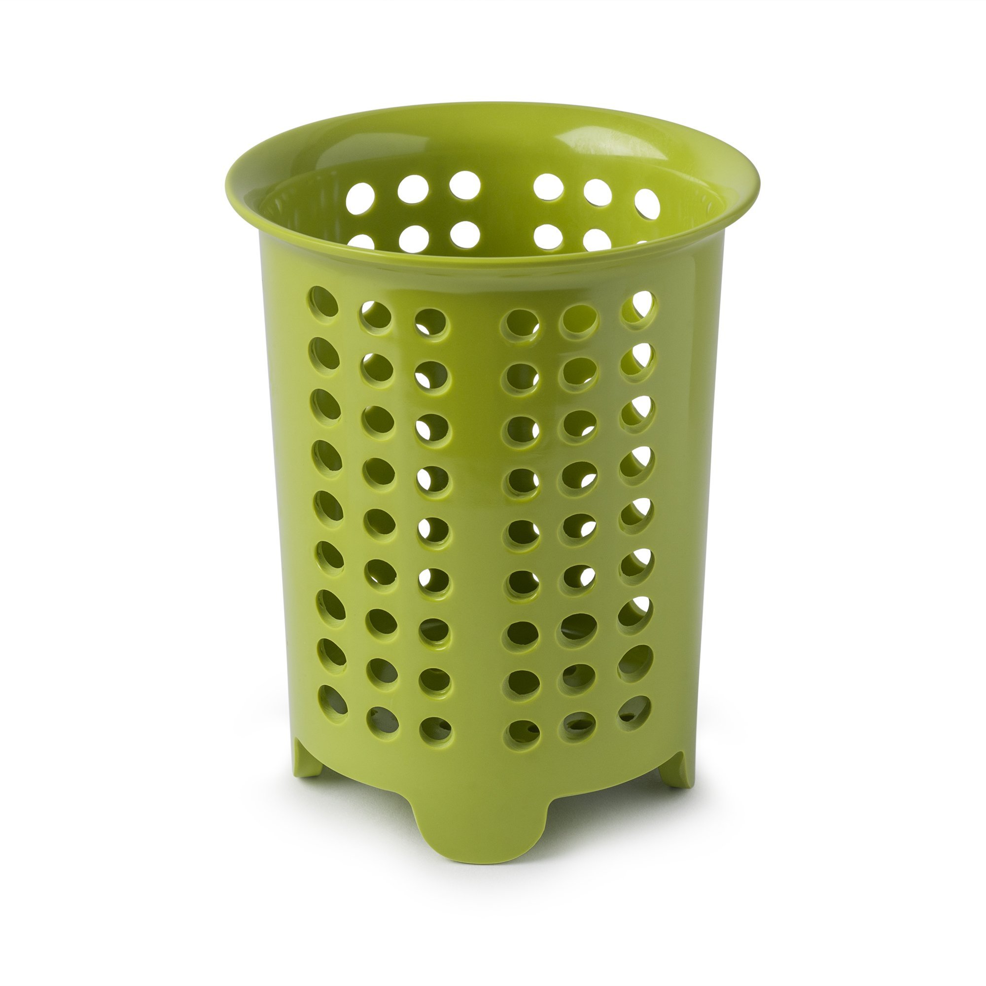 Zeal G231L Melamine Cutlery Drainer/Utensil Pot Lime Green, 14 x 14 x 17 cm