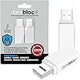 Eyebloc Databloc USB Data Blocker Adapter - Hacker Safe, Enhanced Data Protection - Easy Connection, Slim Profile - (2 Pack, White)
