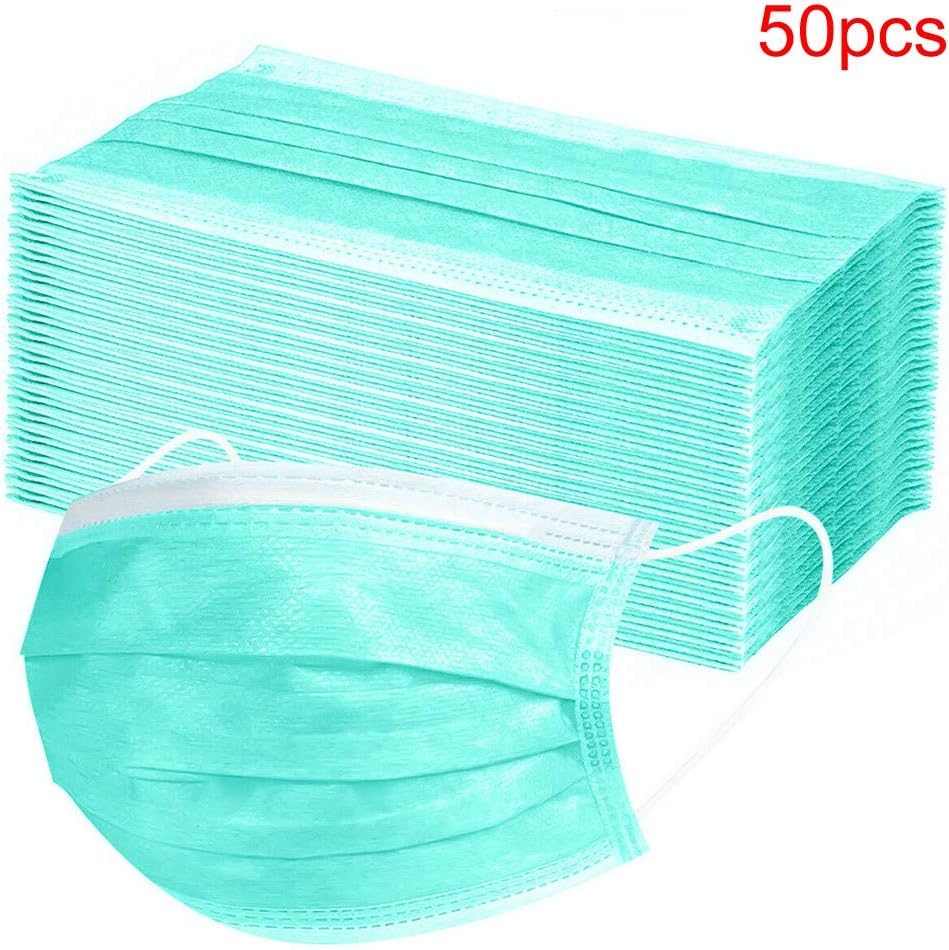 Notekd Kids Disposable 𝐌𝐀𝐒𝐊, 3-Layer 𝐌𝐀𝐒𝐊𝐒 with Elastic Earloop, Anti Dust Breathable Disposable Earloop Mouth Face 𝐌𝐀𝐒𝐊 (C:50PC)