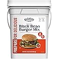 Augason Farms Black Bean Burger Mix 4-Gallon Pail, Certified Gluten Free, Emergency Food Supply, Everyday Meals, 215 Servings