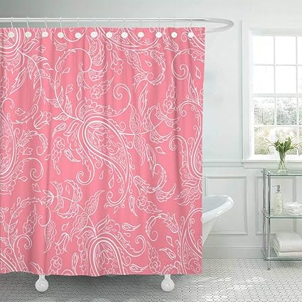 Amazon Com Emvency Fabric Shower Curtain With Hooks Moroccan