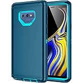 Mieziba for Galaxy Note 9 Case,Shockproof Dropproof Dustproof,3-Layer Full Body Protection Heavy Duty High Impact Hard Cover Case for Samasung Galaxy Note 9,Turquoise