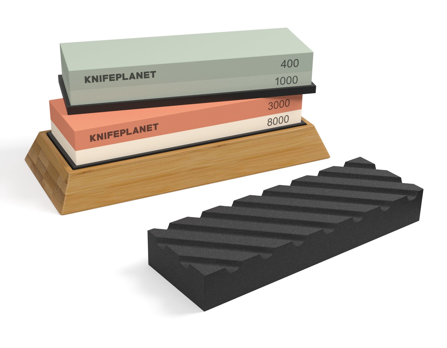 Complete Knife Sharpening Stone Set 400/1000 Grit Water Stone, 3000/