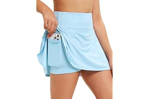 FitsT4 Sports Girls Skorts Tennis Skirts Cool Fabric Golf Skirts with Shorts,Pockets,UPF50+ & Adjustable Waist
